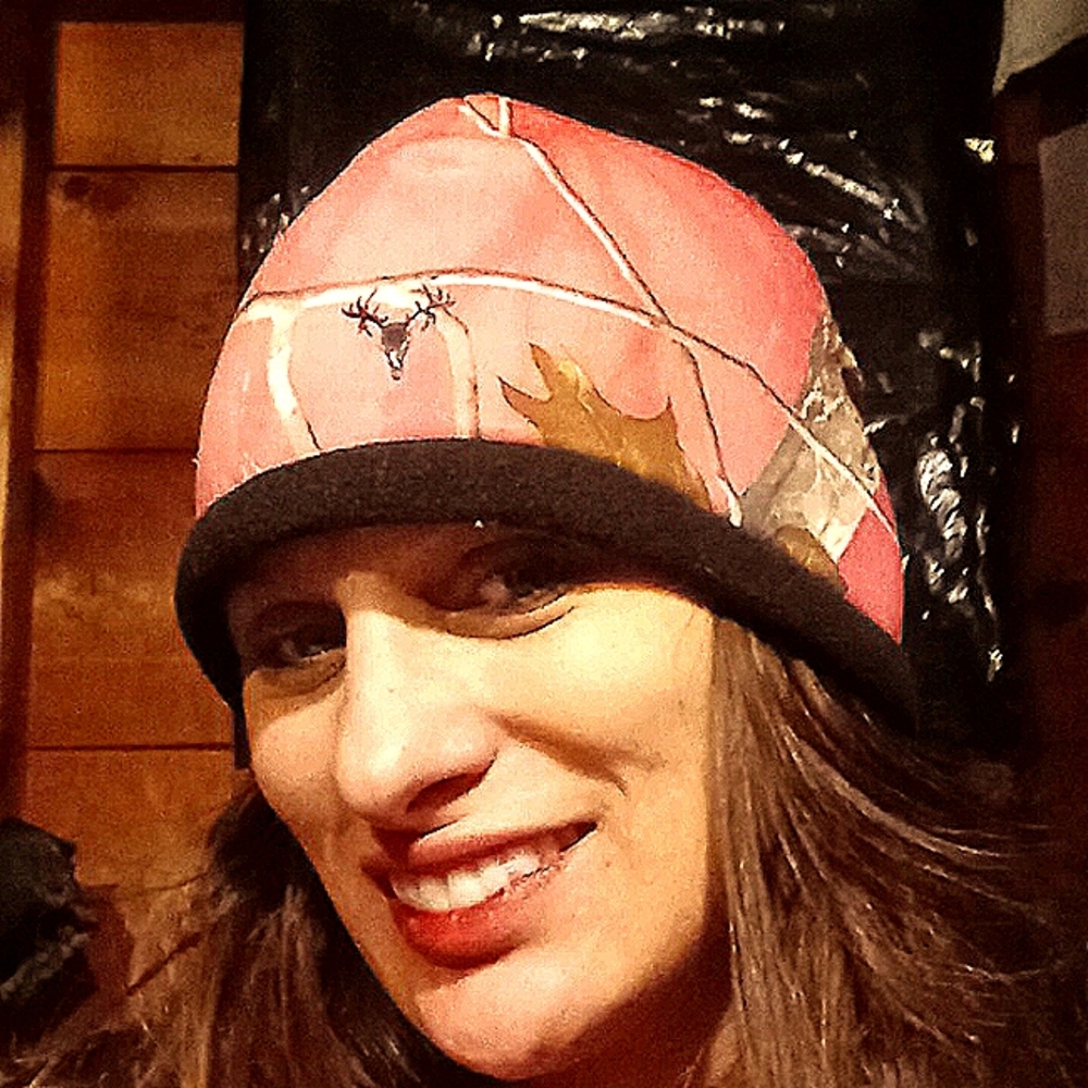 Pink camo hot shot one size beanie